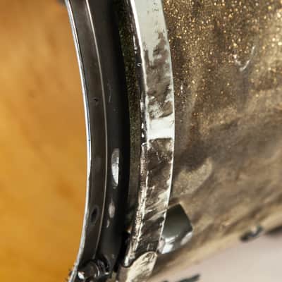 OCDP 14/18/22 Burned Silver Sparkle Drum Kit Owned By Tre Cool Of Green Day image 17