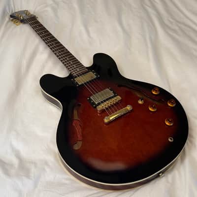 Vintage 1998 Epiphone Dot Deluxe - Made in Korea (MIK) - Cinnamon Burst (VSB) - Free Pro Setup image 14