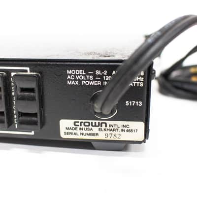 Crown Straight Line Two SL-2 Stereo Pre Amp Amplifier Rack Mount Unit image 5