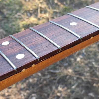Custom Lefty Aged Loaded Relic Fender Lic. Strat Guitar Neck Amber Nitro Nickel Tuners image 9