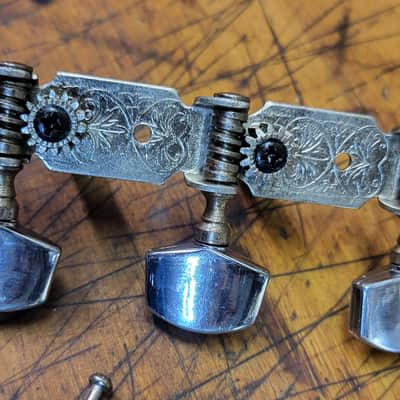 Vintage RARE 1970's 3x3 Open Back Fancy Guitar Tuners Japan Luthier Parts #5 image 2