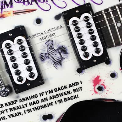Custom Painted and Upgraded Epiphone Les Paul Studio LT-Aged and Worn With Graphics And Matching Headstock image 9