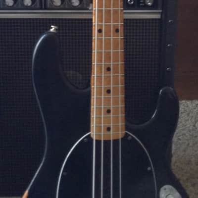 Musicman Stingray Bass 4 string 1987 Black....fantastic Flea Tone image 2