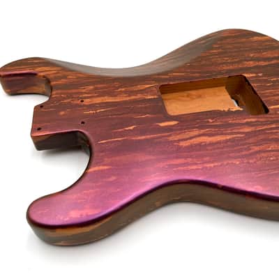 Warmtone Custom Guitars Strat Style Guitar Body “Metallic Purple Pour” image 4