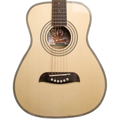 Oscar Schmidt OGHS 1/2 Size Dreadnought Acoustic Guitar Kit with Gig Bag, Natural image 4