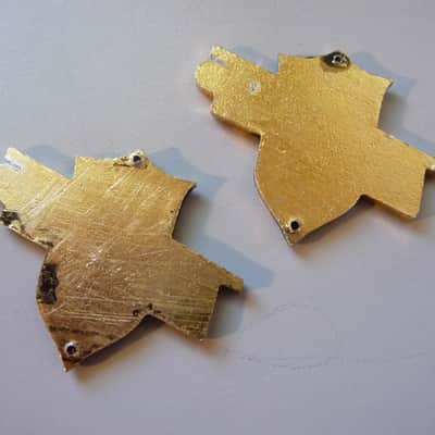 Vintage 1960's  Japan "Trump" Guitar Headstock Badge/Emblem/Logo N.O.S. DISTRESSED/DAMAGED image 3