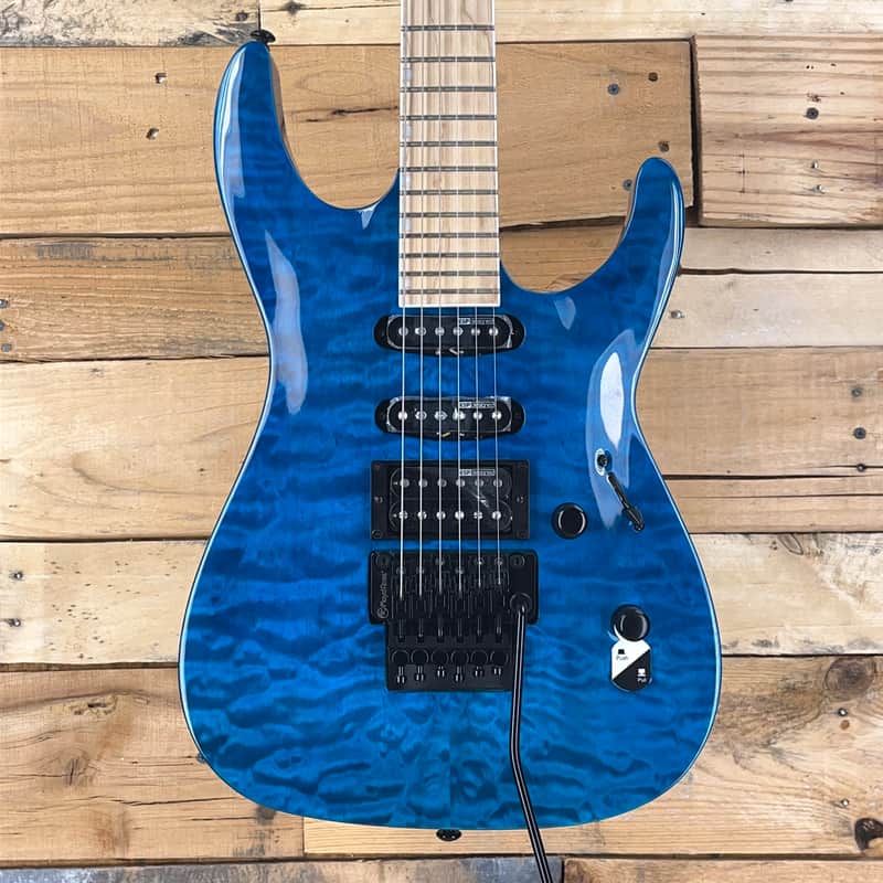 ESP LTD MH-203 QM Electric Guitar - See Thru Blue image 1