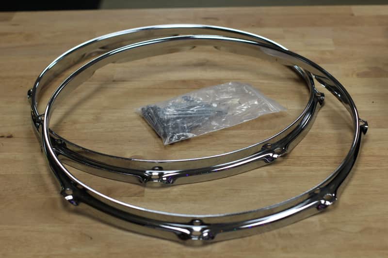 Franklin Drum Co. Triple Flanged 2.3mm 8-Ear Hoops (Pair) image 1
