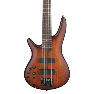 Ibanez Standard SR505AL-MHL Mahogany Brown Burst Low Gloss - 5-String Electric Bass image 4