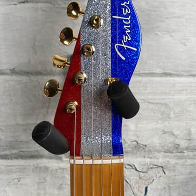 Fender Buck Owens Signature Telecaster -- Red, Silver, and Blue Sparkle image 6
