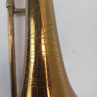 Gretsch Pathfinder Brass Trombone 40-50+Slider+Hard Shell Blue Fabric-Lined Case image 2