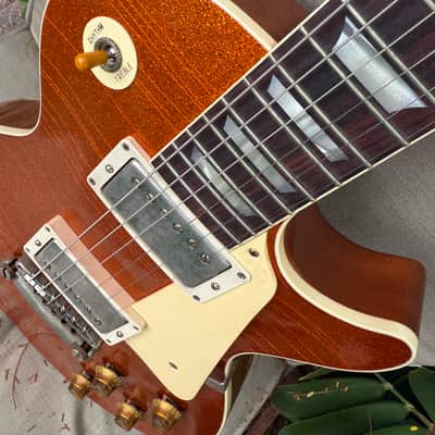 Gibson Mint 2025 Gibson Custom Shop Limited Edition Murphy Lab '57 Les Paul - Orange Sparkle image 13
