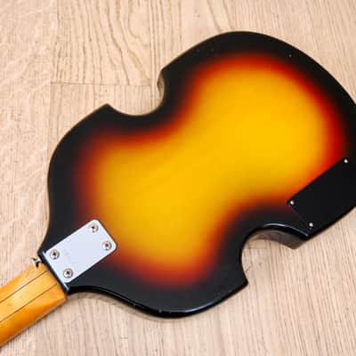 1965 Vox Model V-232 Solid Body Electric Violin Bass Guitar 100% Stock w/ohc image 15