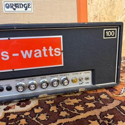 Vintage 1969 1970 Simms Watts AP100 MK1 100w Valve Amplifier Head 1970s image 4