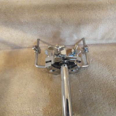 Ludwig Heavy duty chrome double tom mounting post, ball & socket w/ memory locks - clean! image 9