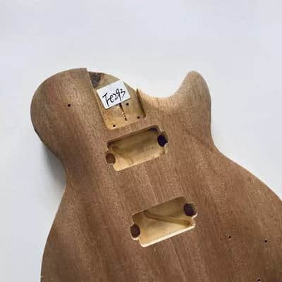 French LAG LP Electric Guitar Body with Mahogany Front and Back Veneers - Dual Pickups image 2