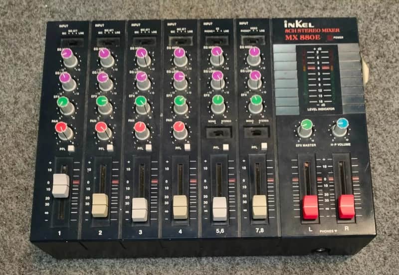inkel 8CH Stereo Mixer MX 880 E in gutem geprüftem Zustand image 1