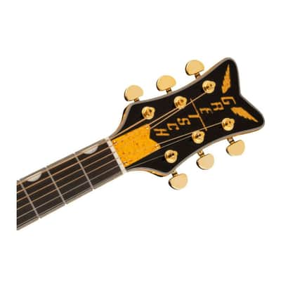 Gretsch G5021E Rancher Penguin Parlor 6-String Right-Handed Acoustic-Electric Guitar with Laurel Fingerboard and Mahogany Neck (Black) image 5