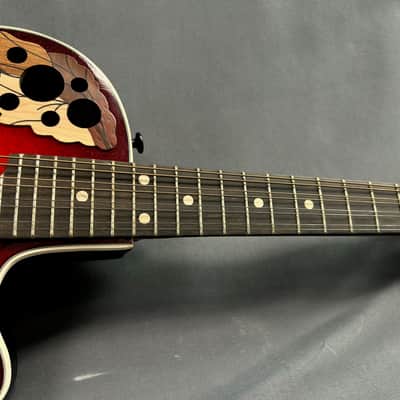 Ovation USA MM68 Acoustic Electric Mandolin - Red Burst w/ Case image 4