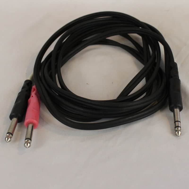 Hosa Instrument Dual Y Cable Stereo 1/4" Male to Two Mono 1/4" Male image 1