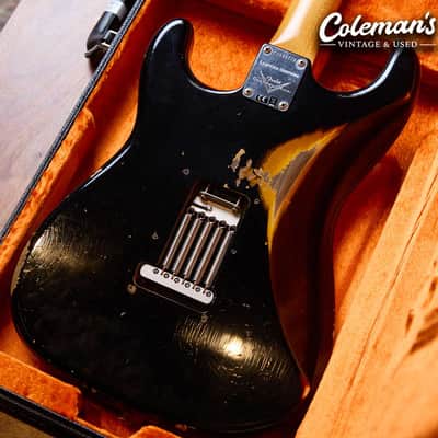 Fender Custom Shop Dual Mag II Stratocaster Relic 2020 - Black over 3-Color Sunburst image 4