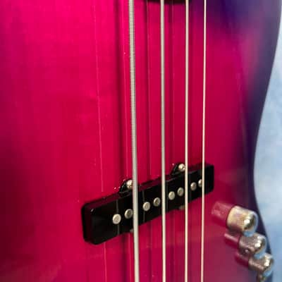 Fender Japan JB-62 Jazz Bass Magenta Burst, MIJ image 8