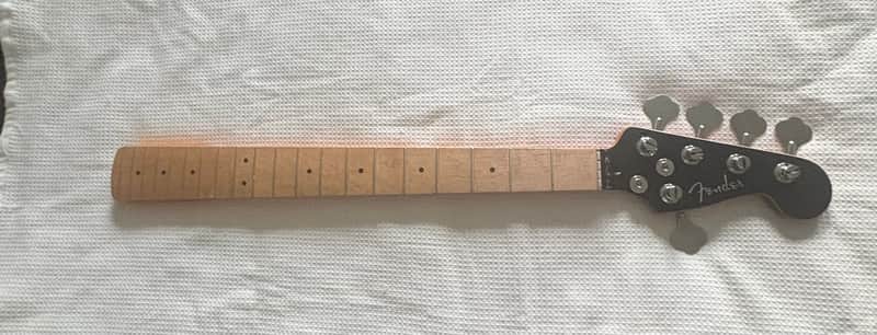 Fender Squier 2025 Affinity 5-String Jazz Bass Guitar NECK, Custom Upgraded with New Vintage 60's Style Nitrocellulose Amber Lacquer Finish, Precision P-Bass image 1