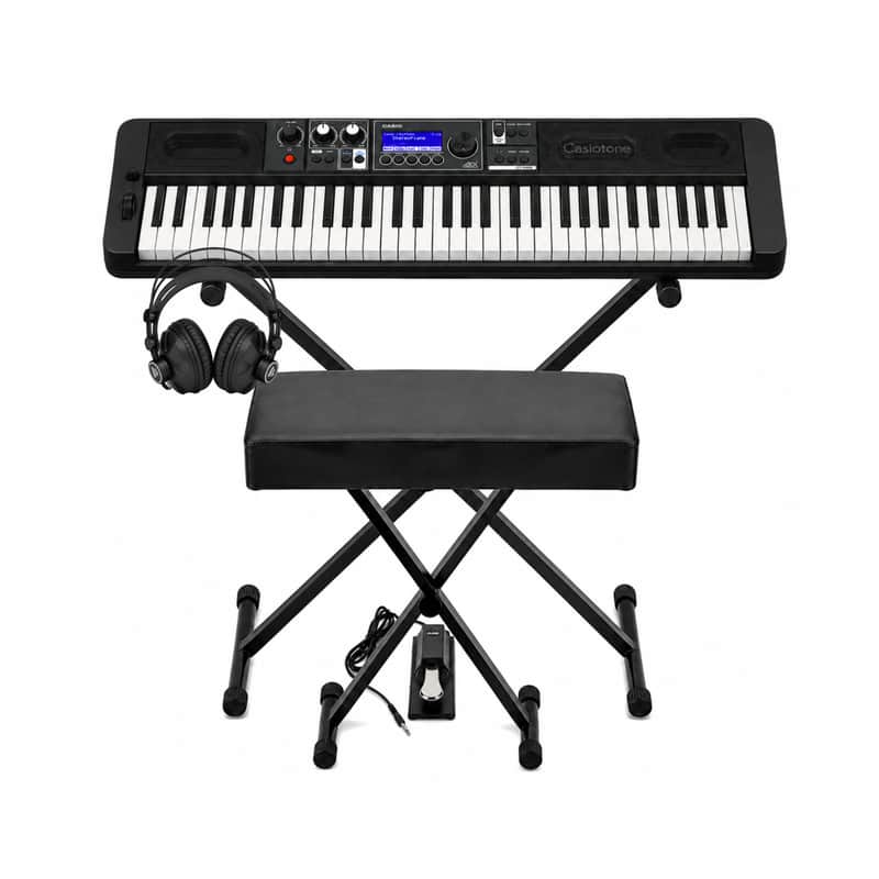 Casio Casiotone CT-S500 Arranger Keyboard with Stand, Bench and Headphones image 1