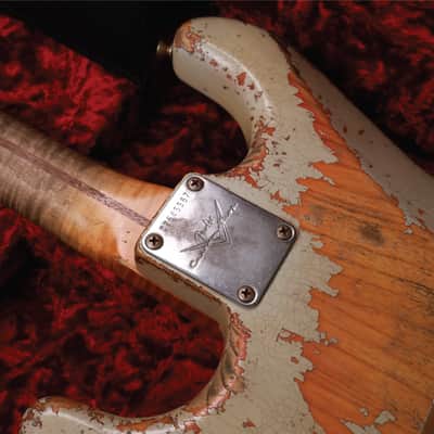 Fender Custom Shop Masterbuilt 1958 Stratocaster Heavy Relic 2020 - Heavily Aged Pale Sonic Blue Over Choc Faded 3-Tone Sunburst (Heavy Relic) image 19