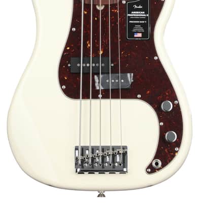 Fender American Professional II Precision Bass V - Olympic White with Rosewood Fingerboard image 1