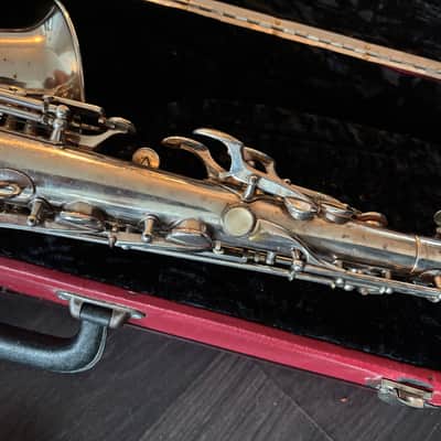 1931 Selmer Paris "Cigar Cutter" Super Sax Alto Saxophone, Silver Plate image 8