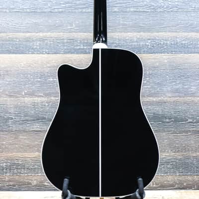 Takamine GD34CE-BLK Gloss Black Dreadnought Cutaway Acoustic Electric Guitar w/Bag image 3