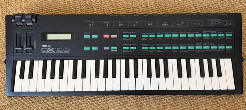 Yamaha DX100 Programmable Algorithm Synthesizer 1985 - Black image 1