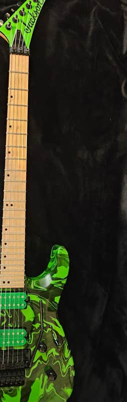 Jackson Pro Series DK2M Limited Run Slime 2014 Slime Green Swirl image 1