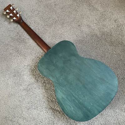 S.Yairi 40 Inch OM Acoustic Guitar in Blue Green, Spruce Top, Rosewood Fingerboard image 11