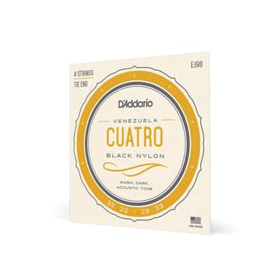 D'Addario EJ98 Cuatro-Venezuela Strings | Black Nylon image 1