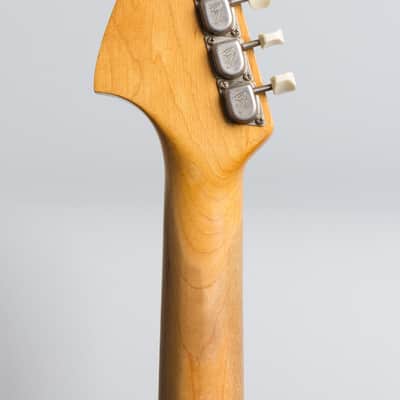 Fender  Mustang Solid Body Electric Guitar (1966), ser. #128090, original grey hard shell case. image 6