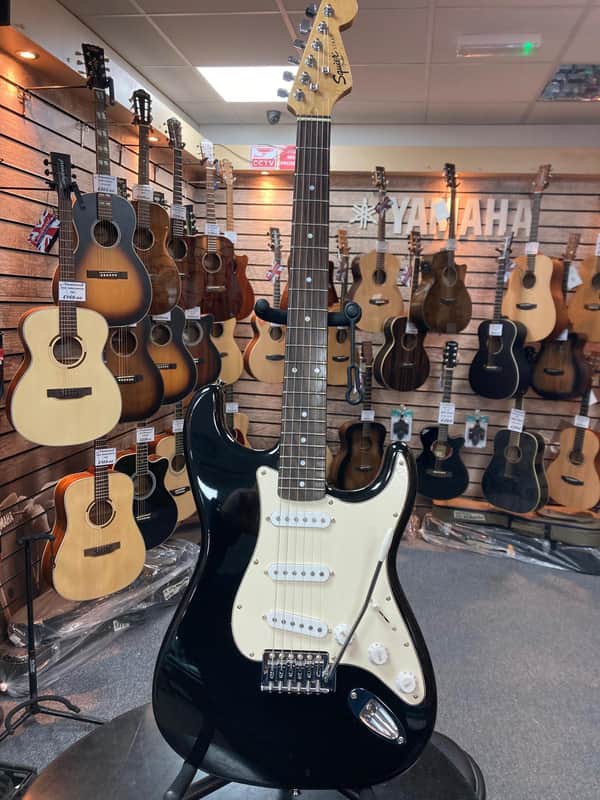 Squier by Fender Stratocaster Electric Guitar - Black image 1