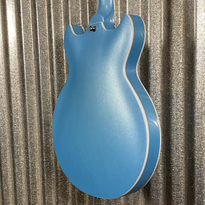 Westcreek Guitars 333 Semi Hollow Body Double Cutaway Blue #0027 Used image 10