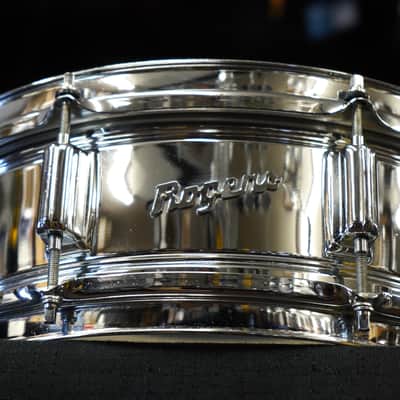 Vintage 1960s Rogers USA PowerTone 5x14" Steel Snare Drum w/ Tone Control image 6