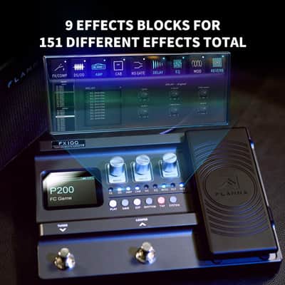 FLAMMA FX100 Guitar Multi-effects Pedal with 55 Amp Models 151 Built-in Effects 80' Looper 40 Drum Machine 10 3rd Party IR Slots Headphone OTG for Home Practice Performance Live Streaming image 3
