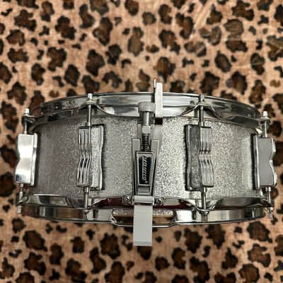[80s] Ludwig Classic Maple Snare Drum 14*5 Silver Sparkle image 2