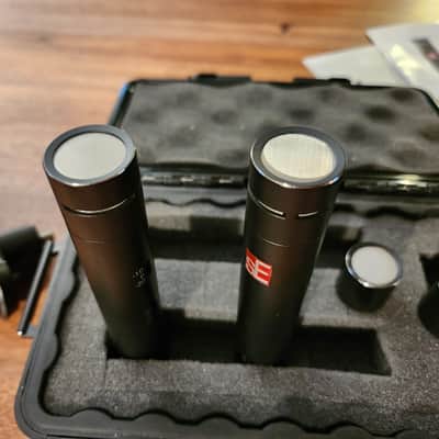 sE8 Small Diaphragm Condenser Matched Stereo Pair - Cardioid AND Omni matched capsule sets + Rode stereo bar & case image 5
