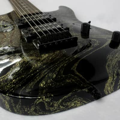 Custom Swirl Painted Laguna LE-50 (Short Scale) Electric Guitar image 15
