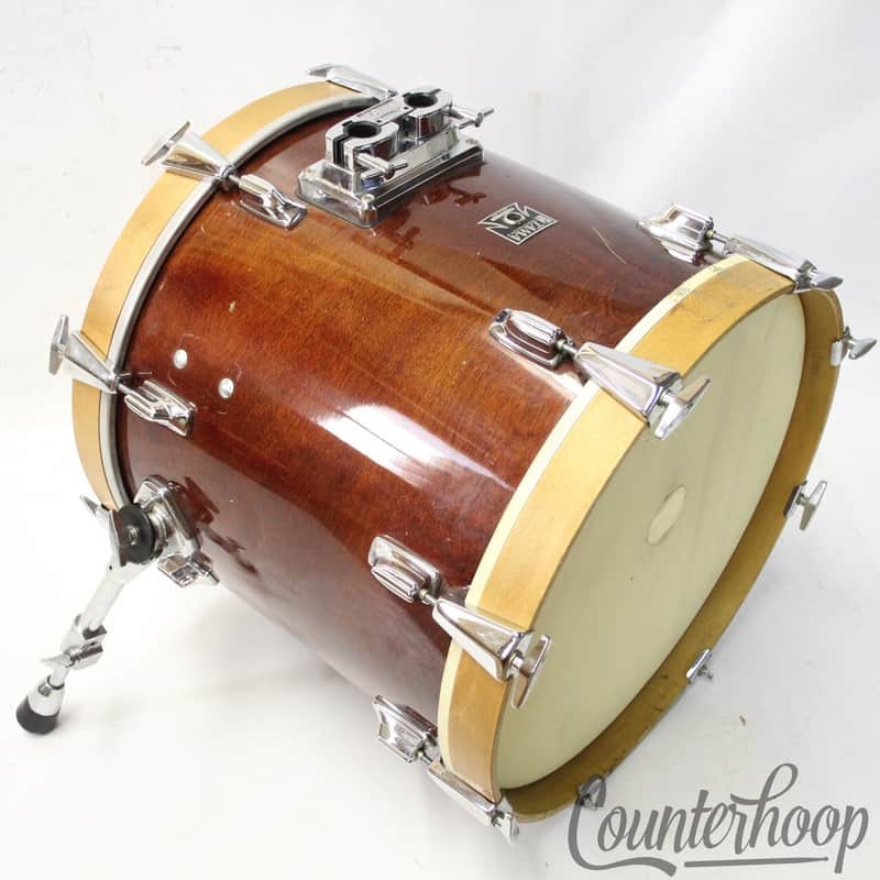 Tama 18x16"Bass Drum Superstar Vintage 80s Made In Japan Super Mahogany 6p Birch image 1