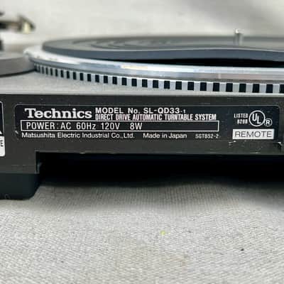 Technics SL-QD33 1991 Turntable Record Player Vinyl As-Is Project Parts image 13