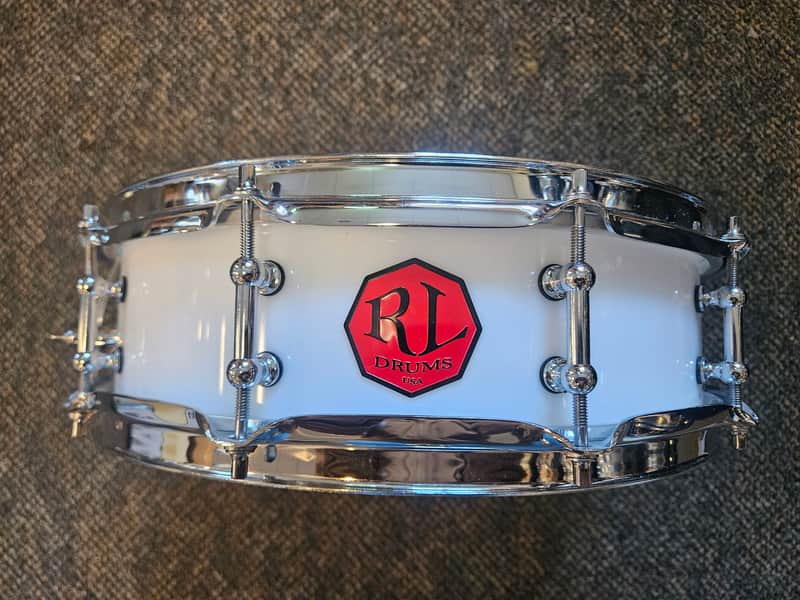 RL Drums White Acrylic 14"x 4" snare drum image 1