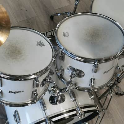 Rogers '70s 4 Pieces Drum Shell Kit, No Snare - White, Used image 6