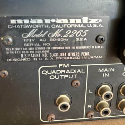 Marantz Model 2265 stereo receiver with wood case 1970’s image 13