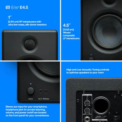PreSonus Eris E4.5 2-Way 4.5" Active Studio Monitor (Pair) - BRAND NEW image 5